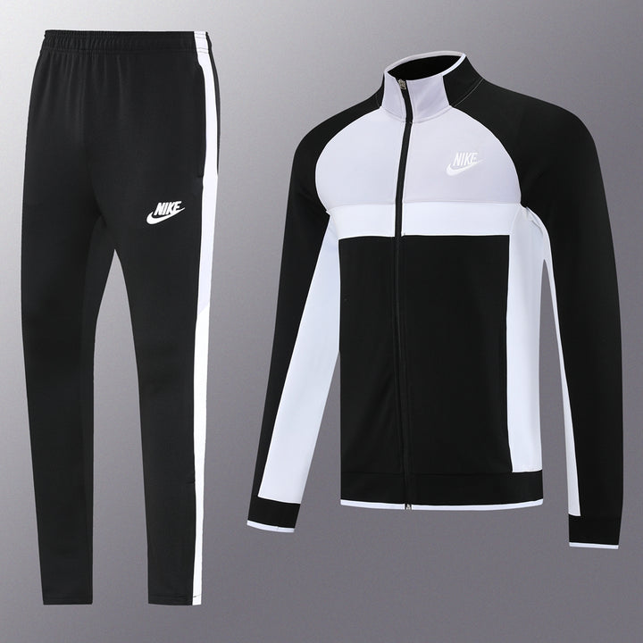 Nike Tech Fleece Full Zip Hoodie رمادي وأسود مجموعة كاملة