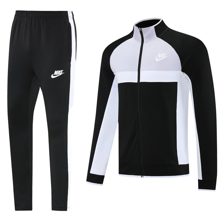 Nike Tech Fleece Full Zip Hoodie رمادي وأسود مجموعة كاملة