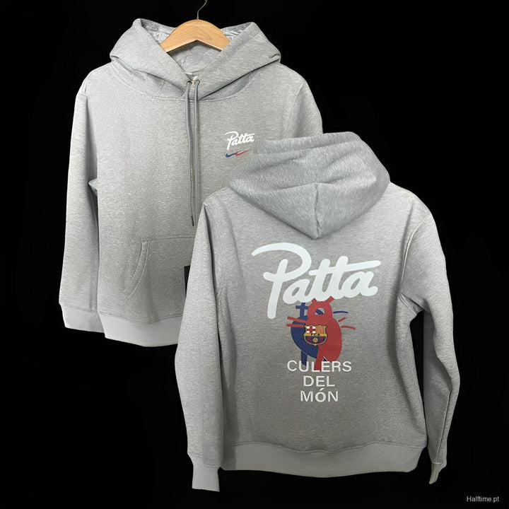 Barc_a Grey Hoodie 2024/25
