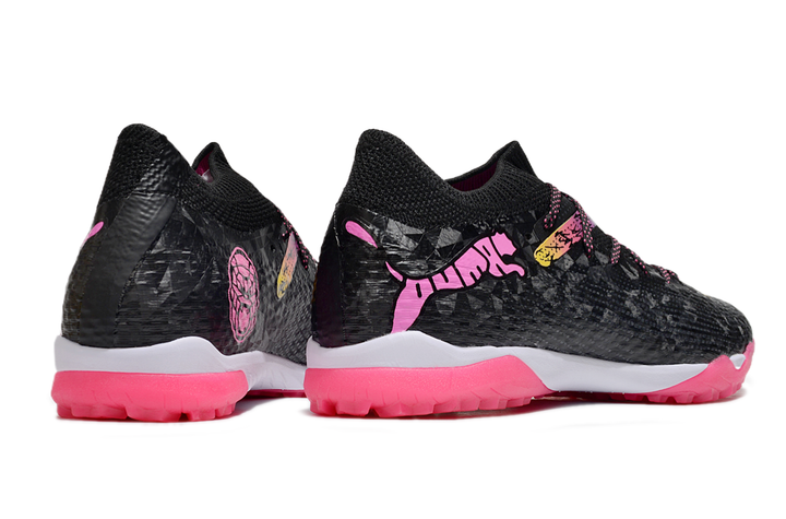 Powercat Tokyo Match x Pu_masss Future Ultimate TF Artificial Turf Soccer Shoes - Black/Pink/Yellow