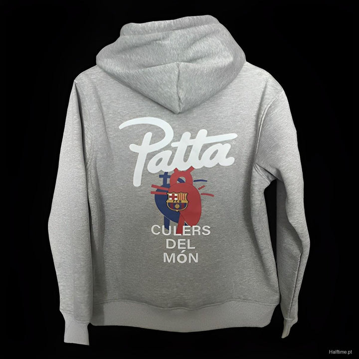 Barc_a Grey Hoodie 2024/25
