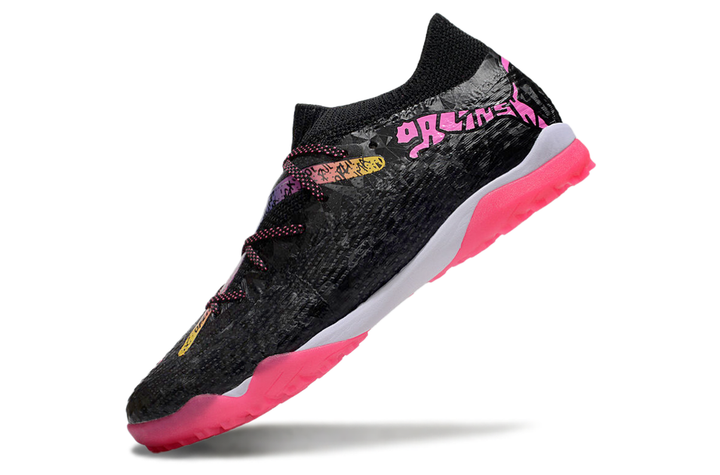 Powercat Tokyo Match x Pu_masss Future Ultimate TF Artificial Turf Soccer Shoes - Black/Pink/Yellow