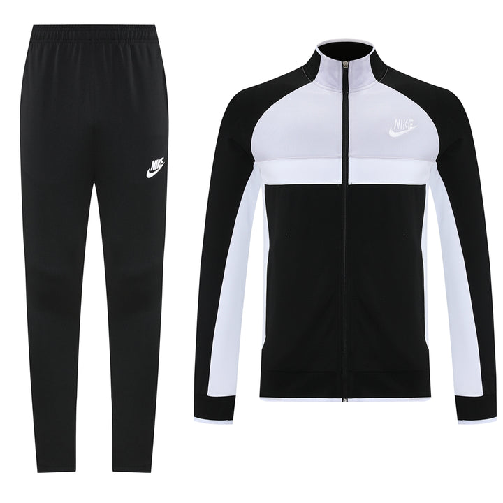 Nike Tech Fleece Full Zip Hoodie رمادي وأسود مجموعة كاملة