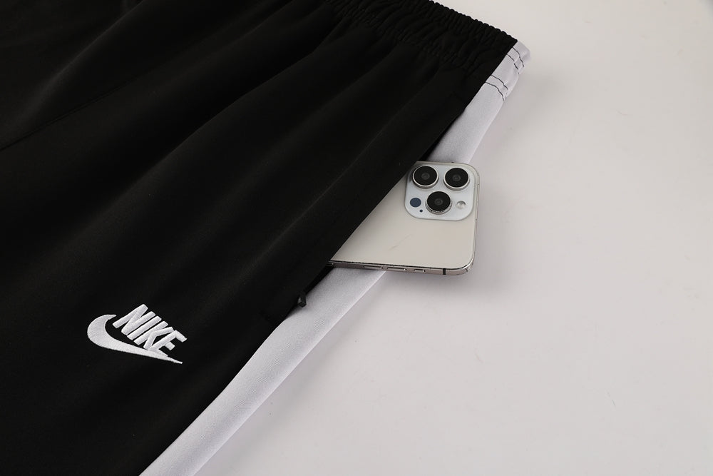 Nike Tech Fleece Full Zip Hoodie رمادي وأسود مجموعة كاملة