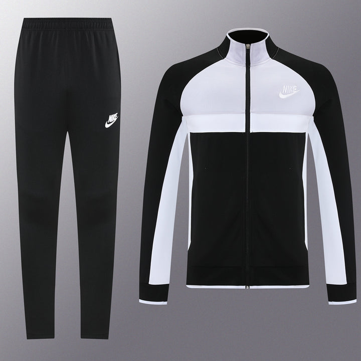 Nike Tech Fleece Full Zip Hoodie رمادي وأسود مجموعة كاملة