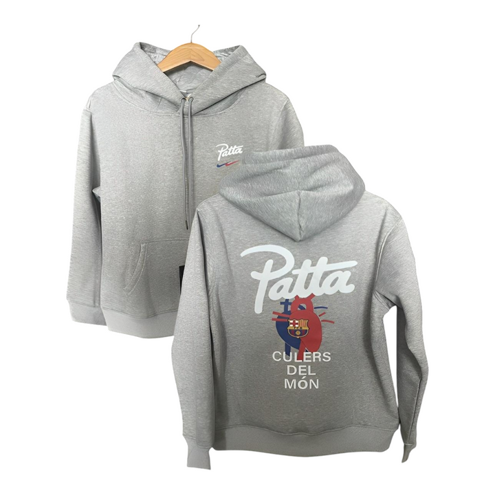 Barc_a Grey Hoodie 2024/25