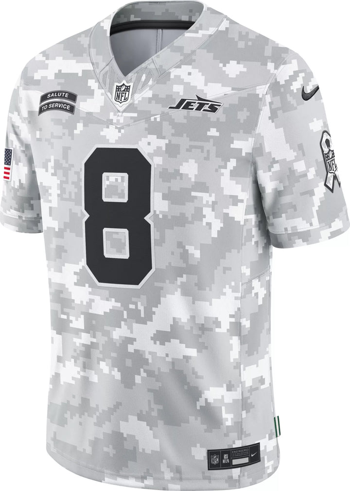 Nike Men's New York Jets Aaron Rodgers #8 Salute to Service 2024 Arctic Camo Limited Jersey