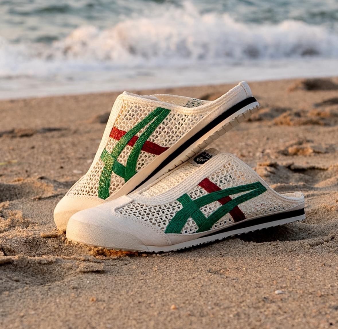 Onitsuka Tiger Mexico 66 Sabot Cream Kale uaessss