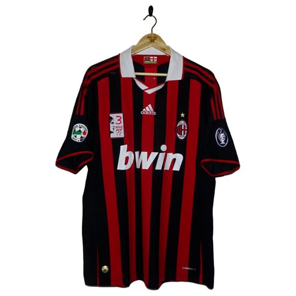 AC Milan Home 2009/10 with badges and Maldini 3 - uaessss