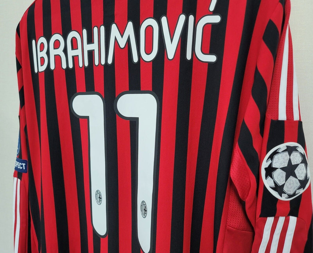 AC Milan HOME CLASSIC 2011/12 LONG SLEEVE with IBRAHIMOVIC 11 - uaessss