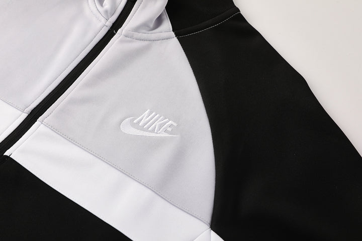 Nike Tech Fleece Full Zip Hoodie رمادي وأسود مجموعة كاملة