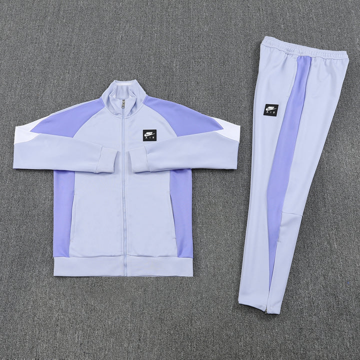 Nike Tech Fleece Full Zip Hoodie رمادي وأسود مجموعة كاملة