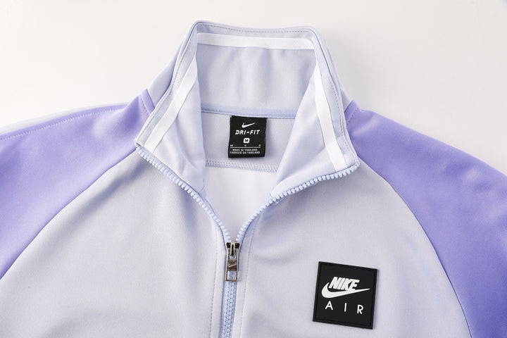 Nike Tech Fleece Full Zip Hoodie رمادي وأسود مجموعة كاملة