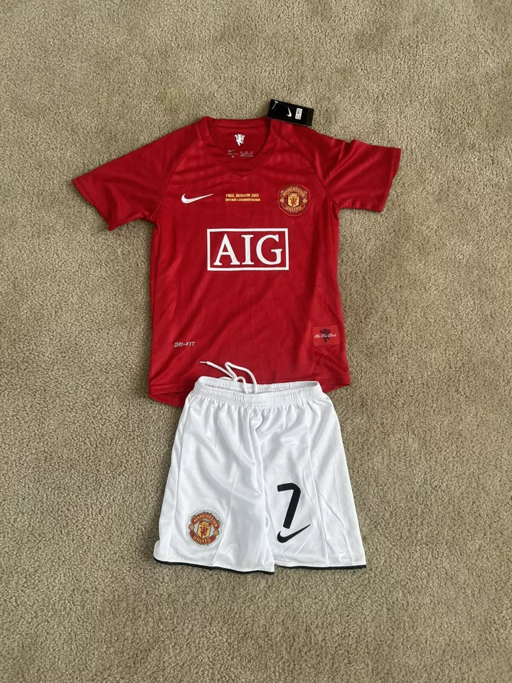 Man United Home 2008 Ronaldo 7 Kids Kit