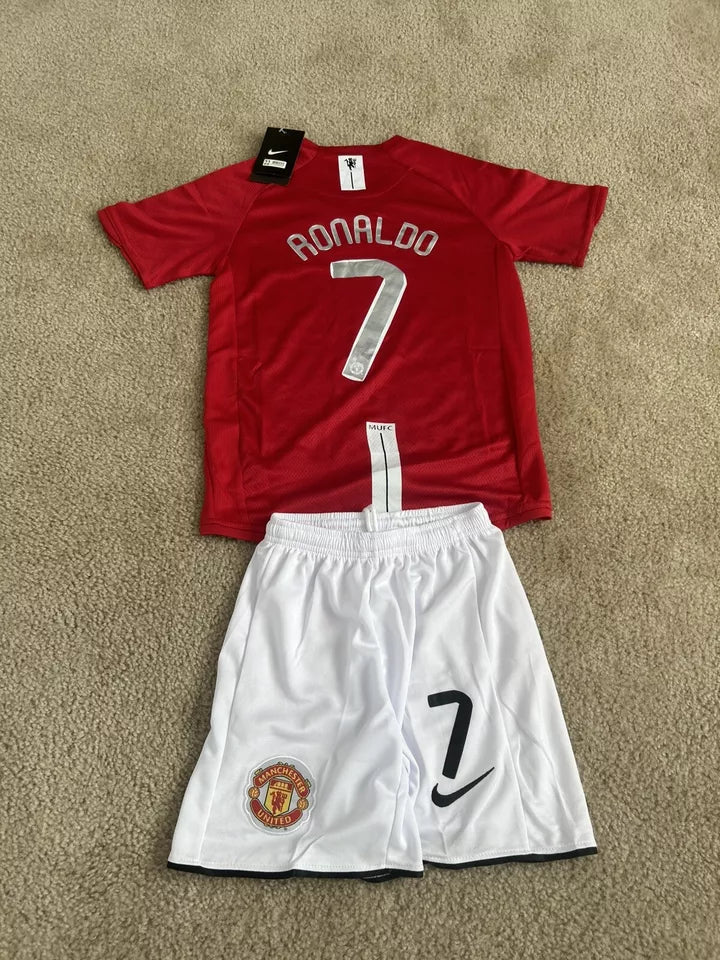 Man United Home 2008 Ronaldo 7 Kids Kit