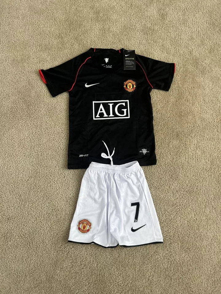Man United Away 2008 Ronaldo 7 Kids Kit