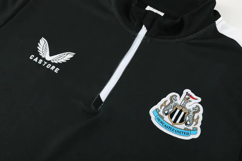 Newcastle Black Half Pull Tracksuit 2023/24